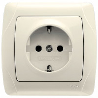 Розетка с заземлением крем VIKO CARMEN 90562008